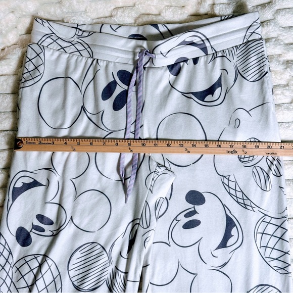 Disney Women’s Pajama Bottoms - White with Black Mickey Mouse Design - Picture 8 of 12